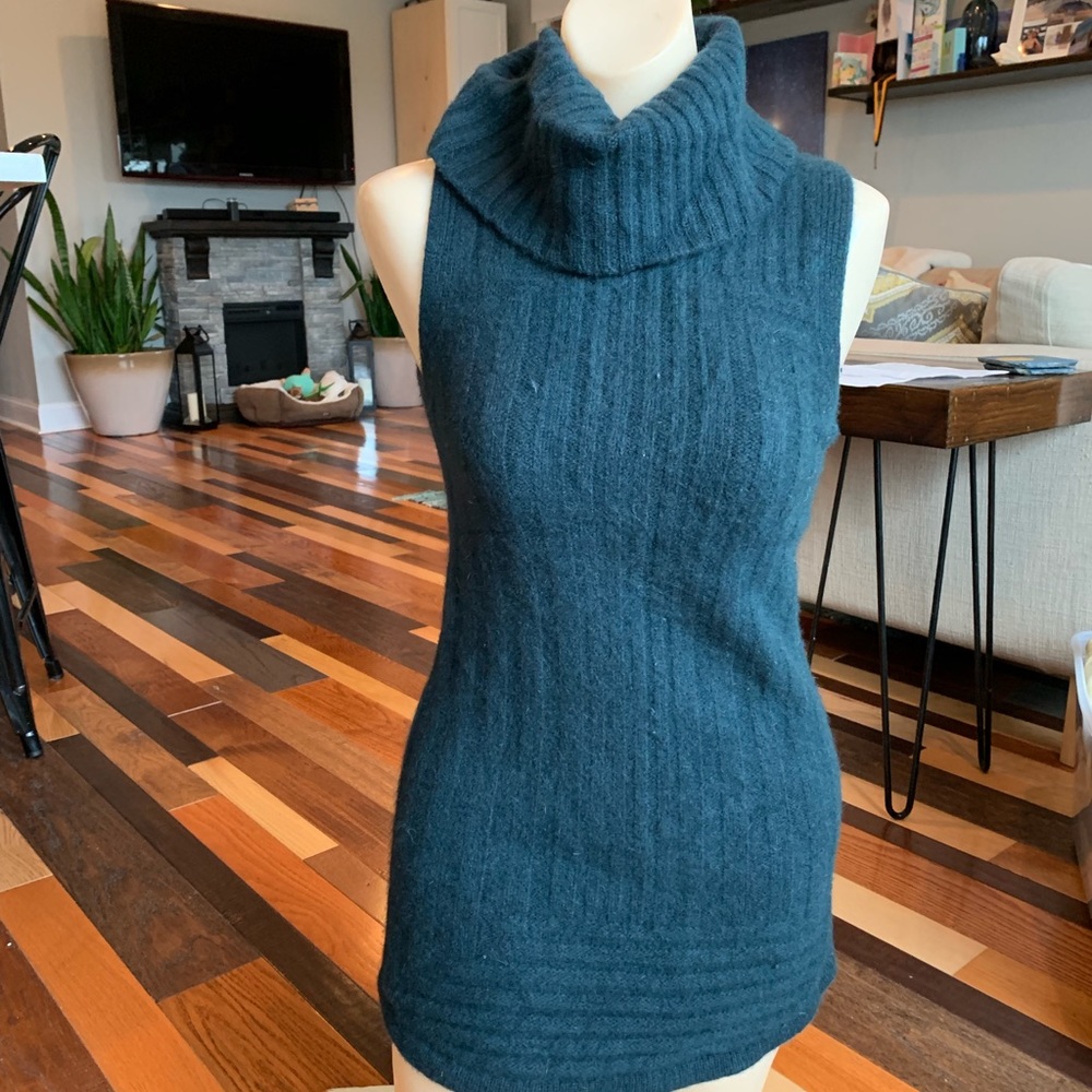 Dear forest green turtleneck tank dress